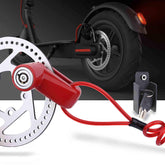 Anti-Theft Steel Wire Lock for Electric Scooter (Red)